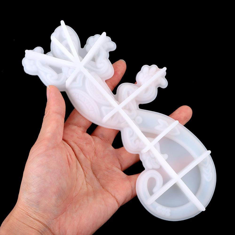 Khuôn Làm Mặt Dây Chuyền Handmade Silicone Hình Tắc Kè|Khuôn Đúc Epoxy Thiết Kế Độc Đáo Tiện Dụng