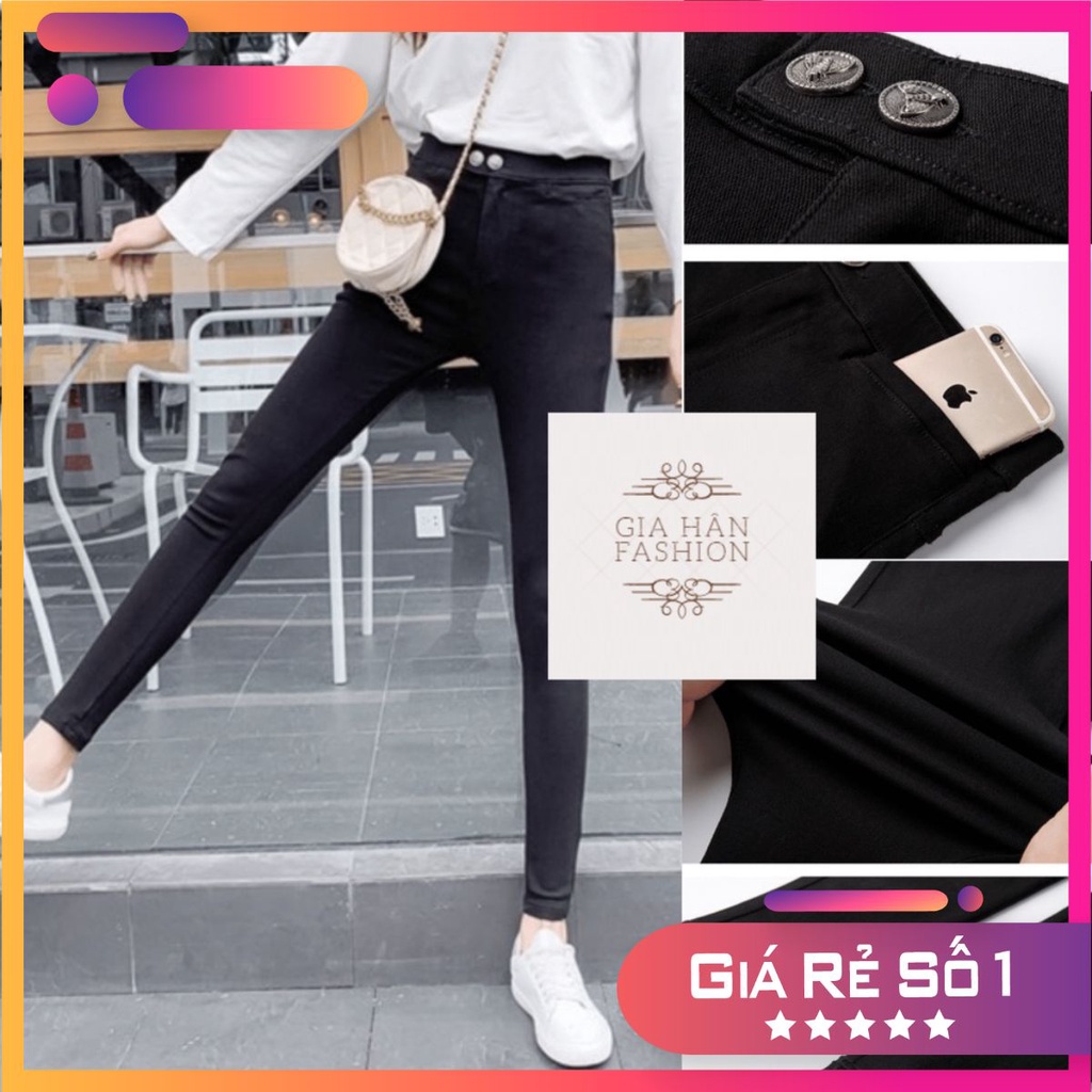 Mã 154 Quần Legging 2 Khuy, Quần Dài Legging Nữ Cạp Khóa - Có BigSize 80kg