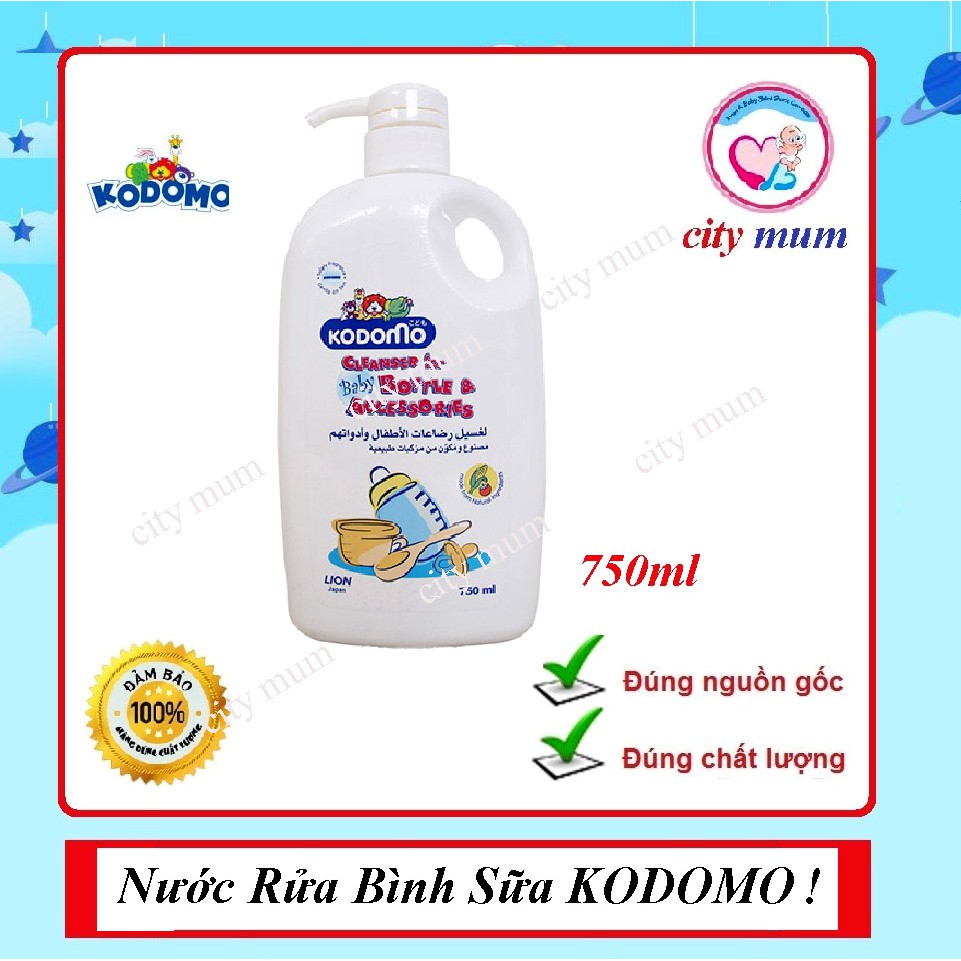 Nước Rửa Bình Sữa kodomo 750ml Thái Lan