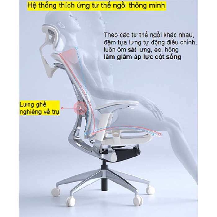 Ghế công thái học Nghia Furniture Ergonomic GT Chair Dvary Butterfly