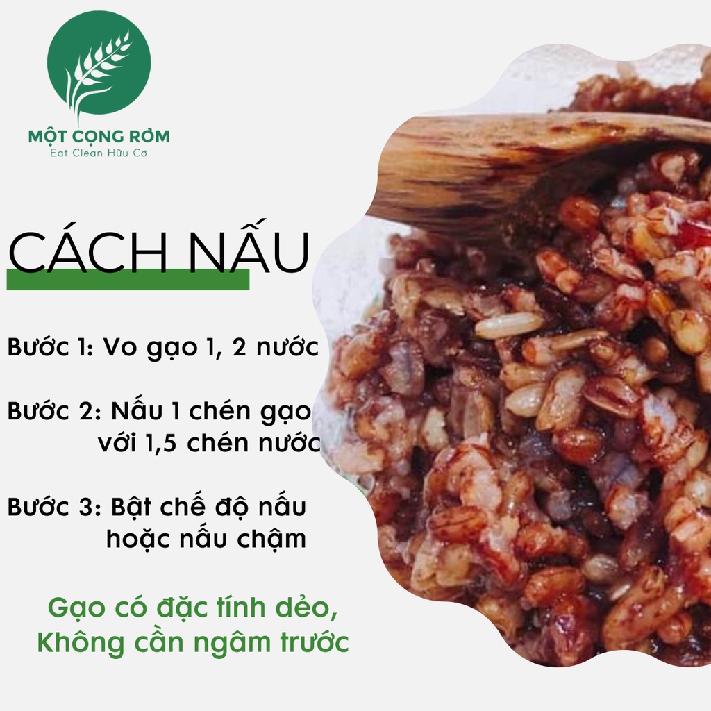 Gạo Lứt Đỏ Điện Biên gạo lứt dẻo giảm cân, tốt cho người tiểu đường, thực dưỡng | Một Cọng Rơm