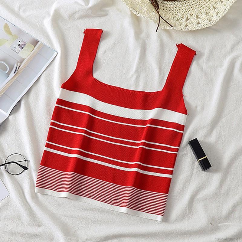 [Mã FAMAYWA giảm 10K đơn 50K] Áo Len Hai Dây Sọc Ngang Quyến Rũ Cho Nữ | BigBuy360 - bigbuy360.vn