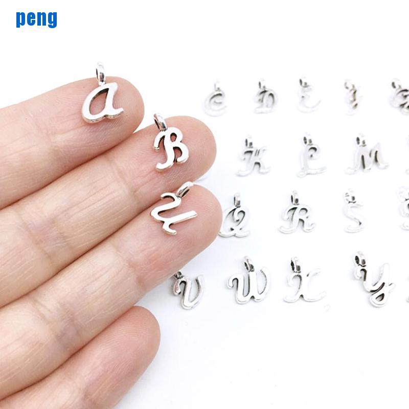 Set 26 Mặt Dây Chuyền Khắc Chữ Cái Tiếng Anh Handmade
