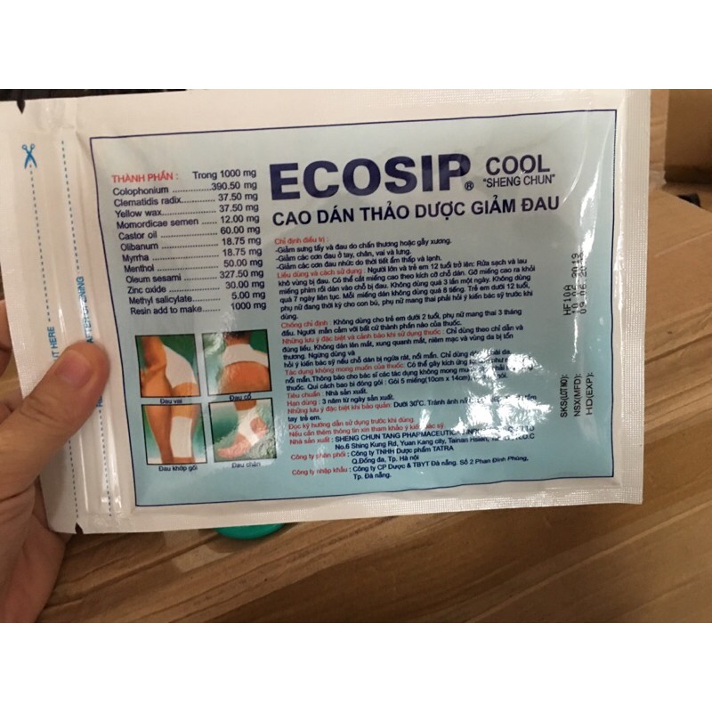 Cao dán ecosip (1 gói)