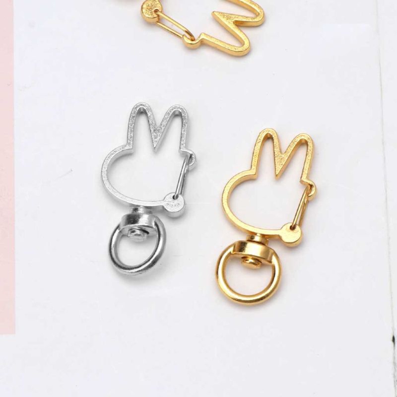 Set 30 Móc Khóa Kim Loại Hình Mèo / Thỏ / Ngôi Sao / Trái Tim Làm Móc Khóa