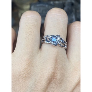 Nhẫn bạc 950 đá moonstone!