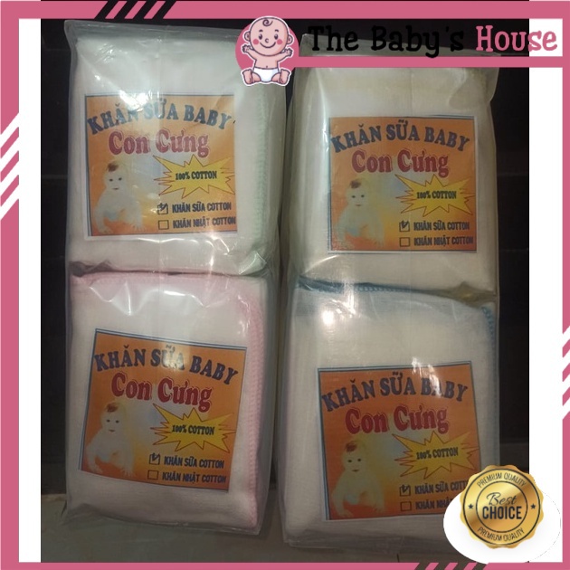 Khăn gạc , khăn sữa mềm min 100% cotton an toàn dành cho bé - CON CƯNG