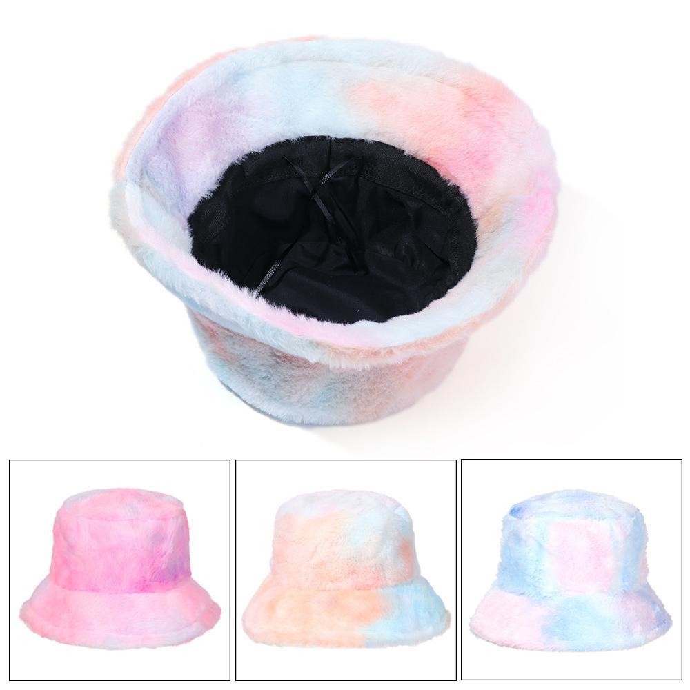 Mũ Bucket Vải Mềm Nhuộm Màu Thời Trang Mùa Đông Ấm Áp Cho Nữ