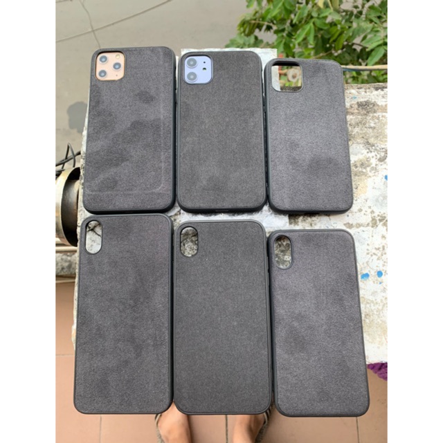 Ốp iphone 11/XSMax/XR/XS Alcantara (da lộn)