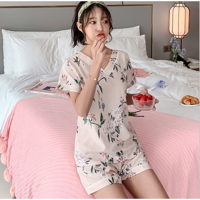 Đồ Mặc Nhà Cotton Lụa 100D❄ Pyjama nữ ngắn tay ❄ IVY332