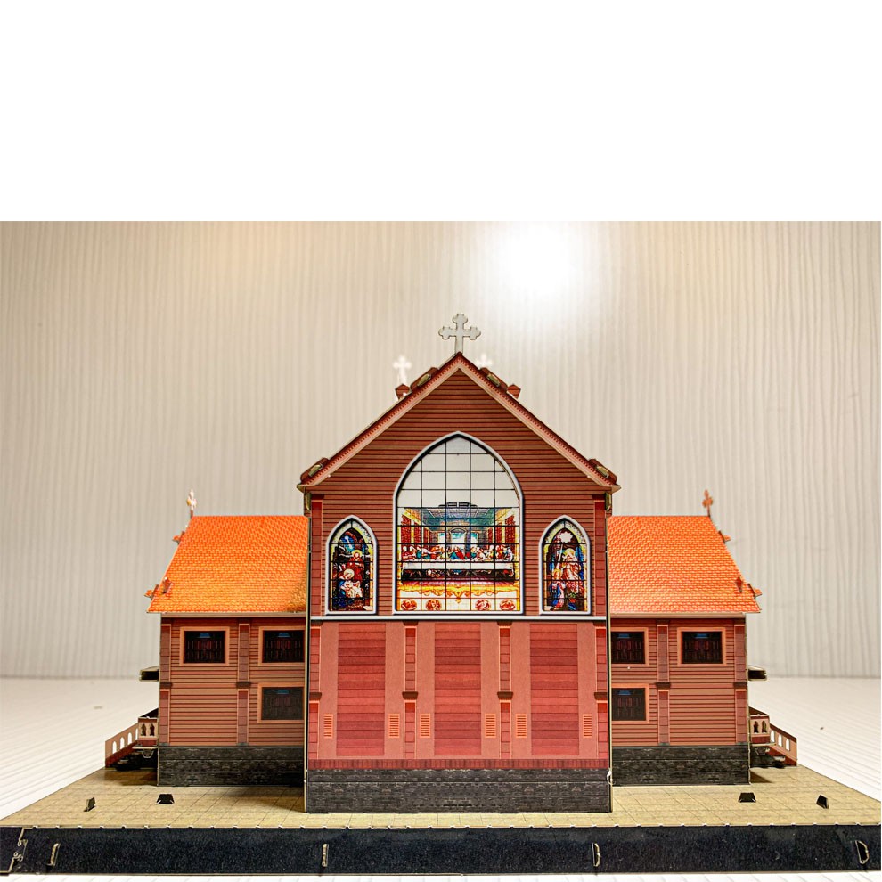 Mô hình giấy 3D Nhà thờ Fatima Bình Triệu tự lắp ghép - TAYTA