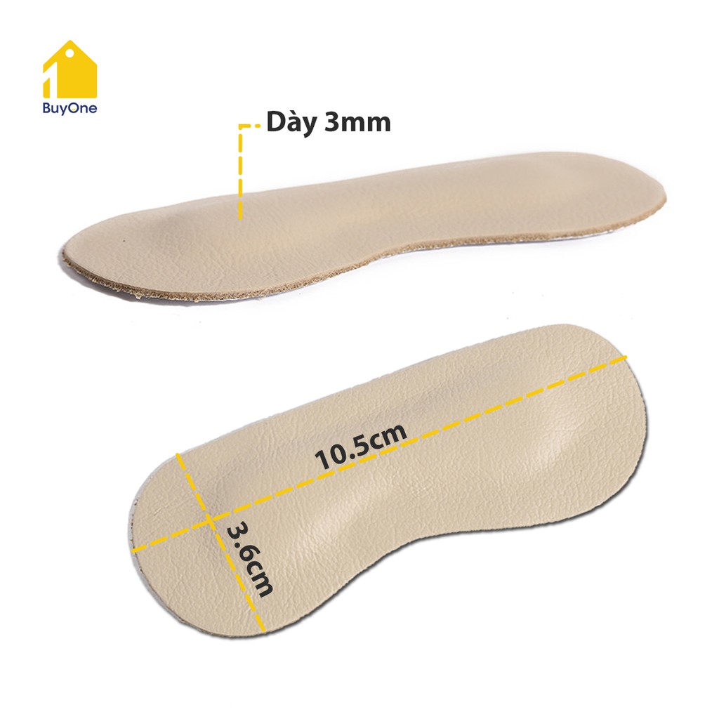 Lót giày da 3D chống trầy gót chân dùng mang giày cao gót giày búp bê - buyone - BOPK159