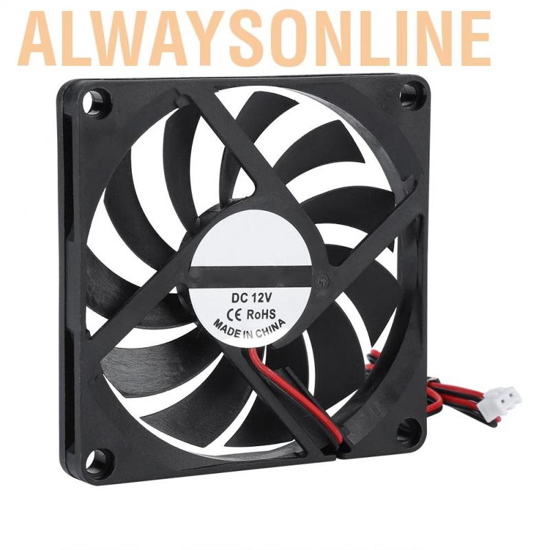 Alwaysonline Hot! 21.46CFM 2PCS 3D Printer Assembly Part High-speed Cooling Fan 12V 6000RPM High Quality New