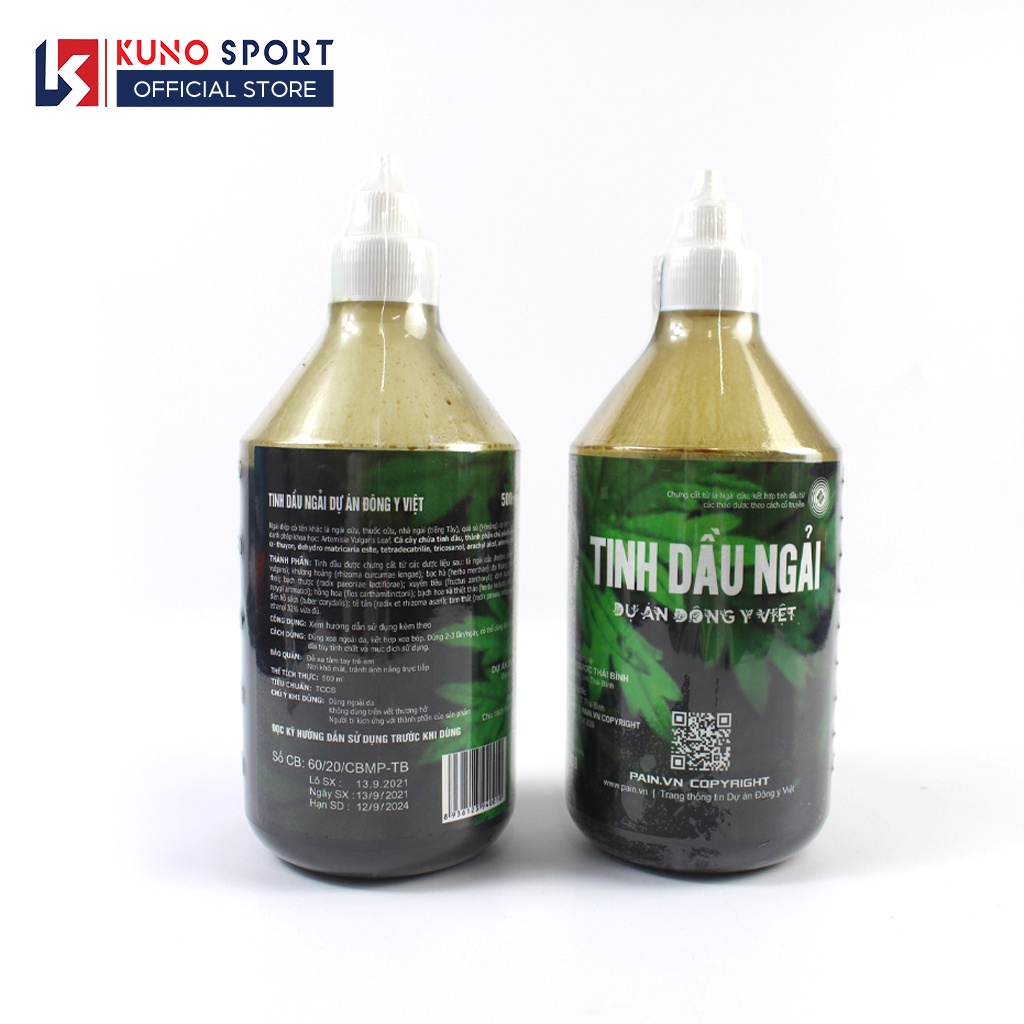 Tinh Dầu Ngải Cứu 500ml Hỗ Trợ Xoa Bóp Nhức Mỏi - Sản Phẩm Của Trường Đại Học Y Thái Bình