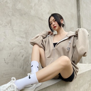 HOODIE FULLZIP "STORY" LATTE