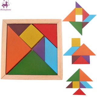 Đồ Chơi Trí Uẩn Tangram Bộ Ghép Hình Bằng Gỗ Thông Minh Cho Bé