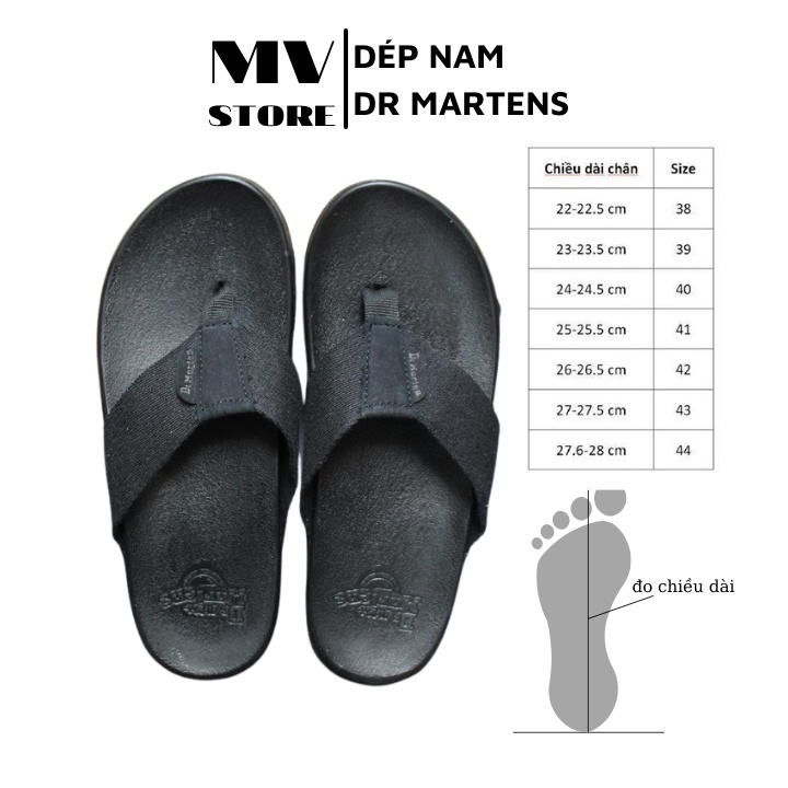 Dép lê nam Thái Lan, dép Dr Martens hàng đẹp cao cấp fullbox Dr19