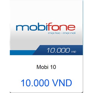 Thẻ nạp Mobifone 10K