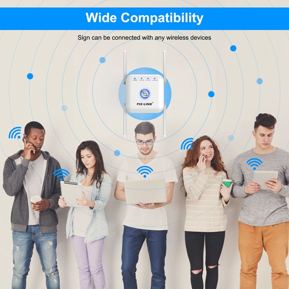 Thiết bị khuếch đại tín hiệu Wifi không dây 2.4G 5G 1200Mbps | BigBuy360 - bigbuy360.vn