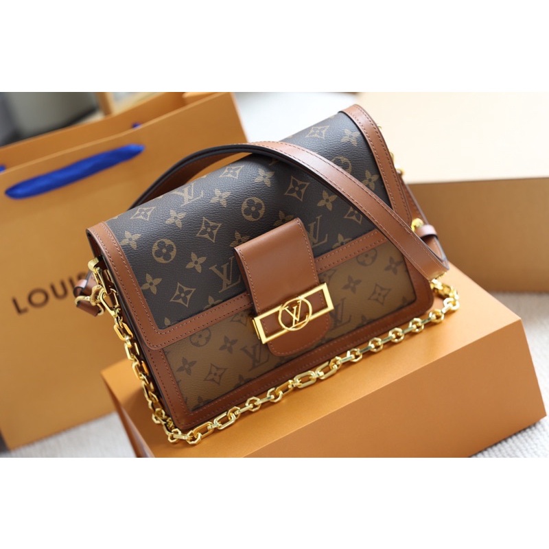 Túi xách Lv dauphine cao cấp sẵn 2 size fullbox cực vip