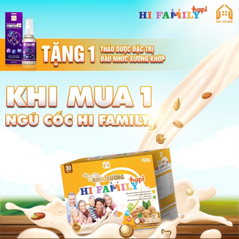 Ngũ Cốc Dinh Dưỡng Hi Family Hapi [BABYPLUS] bổ sung dưỡng chất tăng cường sức khoẻ ,Tăng và Giảm cân,Tốt cho mẹ bầu