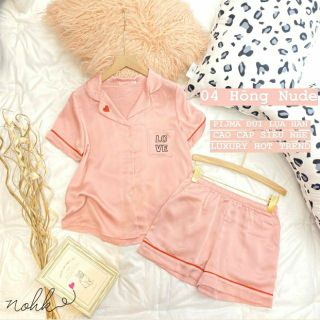 Pyjama đùi lụa hàn cao cấp nohk