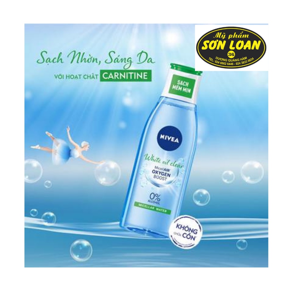 [Chính hãng]Nước tẩy trang Nivea không cồn,dịu nhẹ,lành tính an toàn cho da 200ml 125ml cho da thường da mụn da dầu