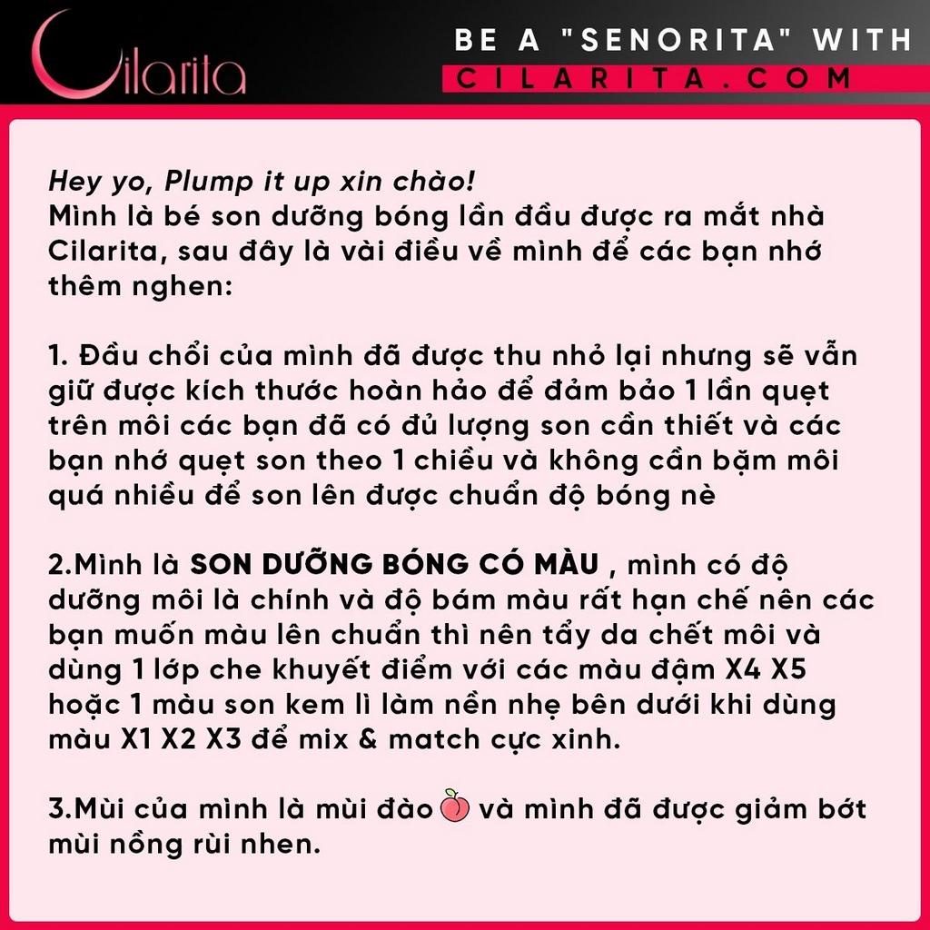 Son bóng Cilarita dưỡng ẩm, mềm mượt, không dính môi, màu siêu đẹp