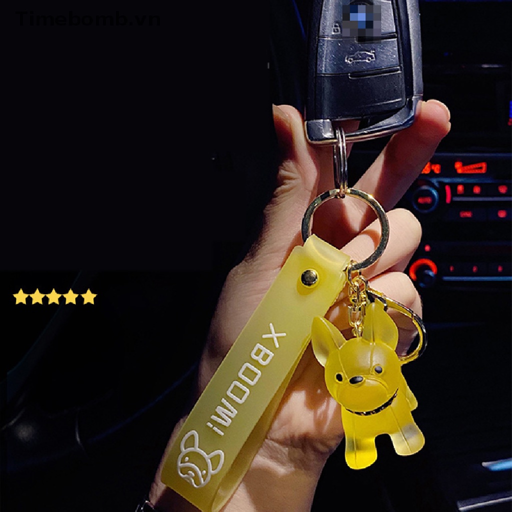 Móc Khóa Hình Chú Chó Bull Pháp Đáng Yêu