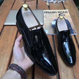 Giày lười nam công sở da bóng 001