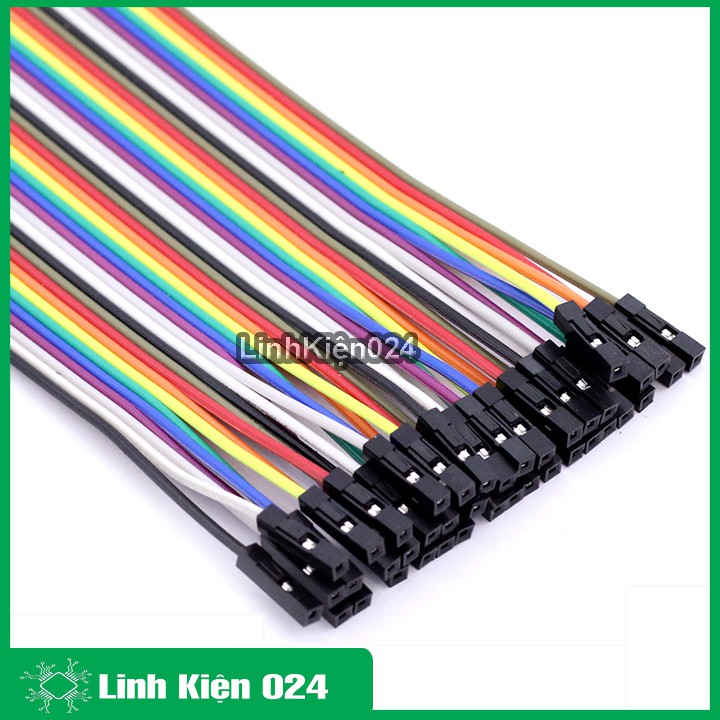 Tệp 10 sợi dây nối 40P 7 màu dài 30cm (2 đầu cái cái)