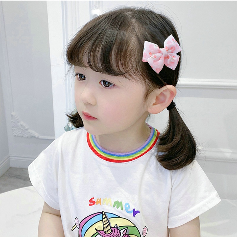 Set 8 Kẹp Tóc Nơ Ruy Băng Cho Bé Gái