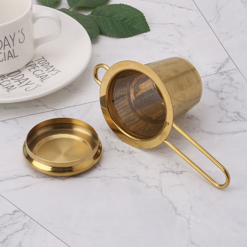 Dụng Cụ Lọc Lá Bằng Thép Không Gỉ Kèm Lưới Siêu Mịn