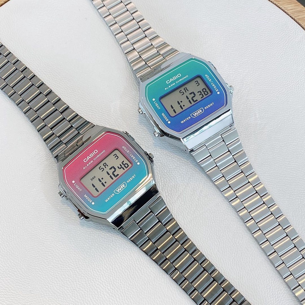 Đồng hồ Nam đây thép Casio A168WERB-2ADF chính hãng bảo hành 1 năm Pin trọn đời