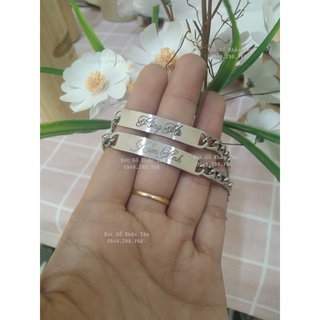Lắc Tay Inox Cặp Đôi ( khắc Theo Yêu Cầu)