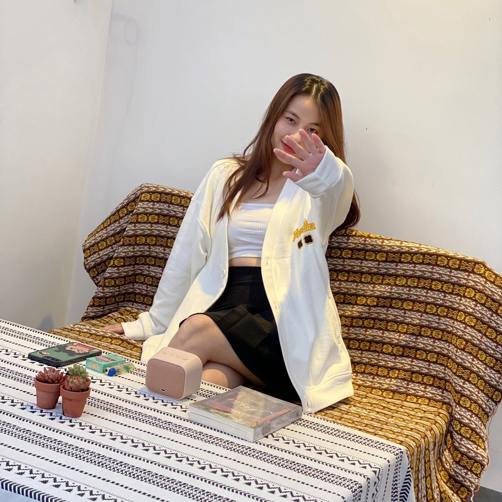 Áo khoác cardigan nam nữ , jacket unisex basic PANDAX nỉ bông nam nữ oversize