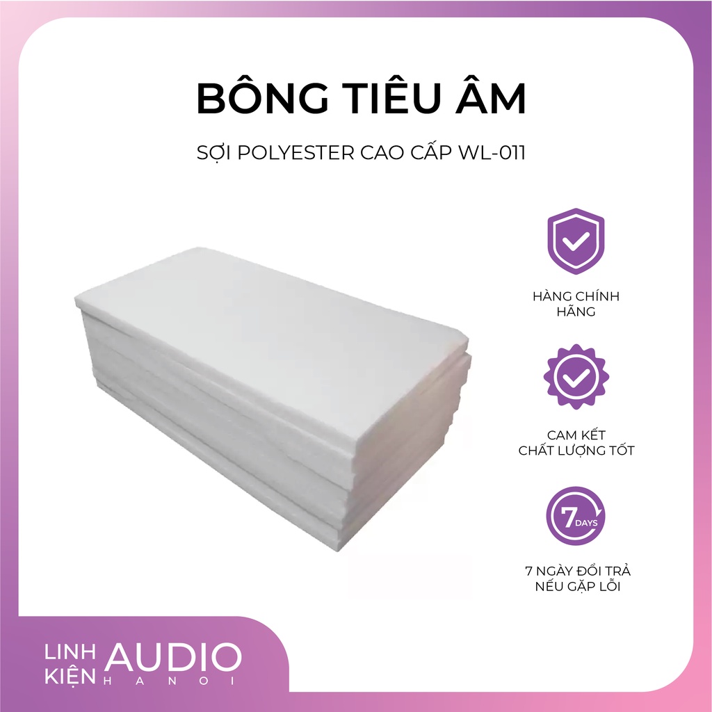 Bông cách âm, tiêu âm đa năng sợi Polyester cao cấp WL-011