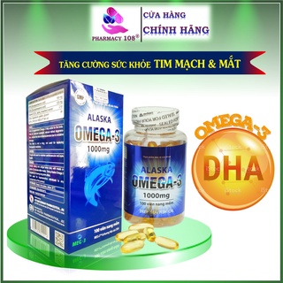 Dầu cá Alaska Omega 3 bổ sung DHA tăng sức khỏe tim mạch và bổ mắt 100 viên