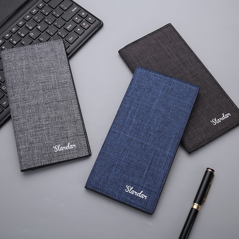 Ví dài vải canvas siêu mỏng thời trang cho nam