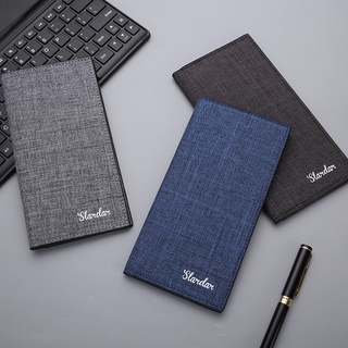 Ví dài vải canvas siêu mỏng thời trang cho nam
