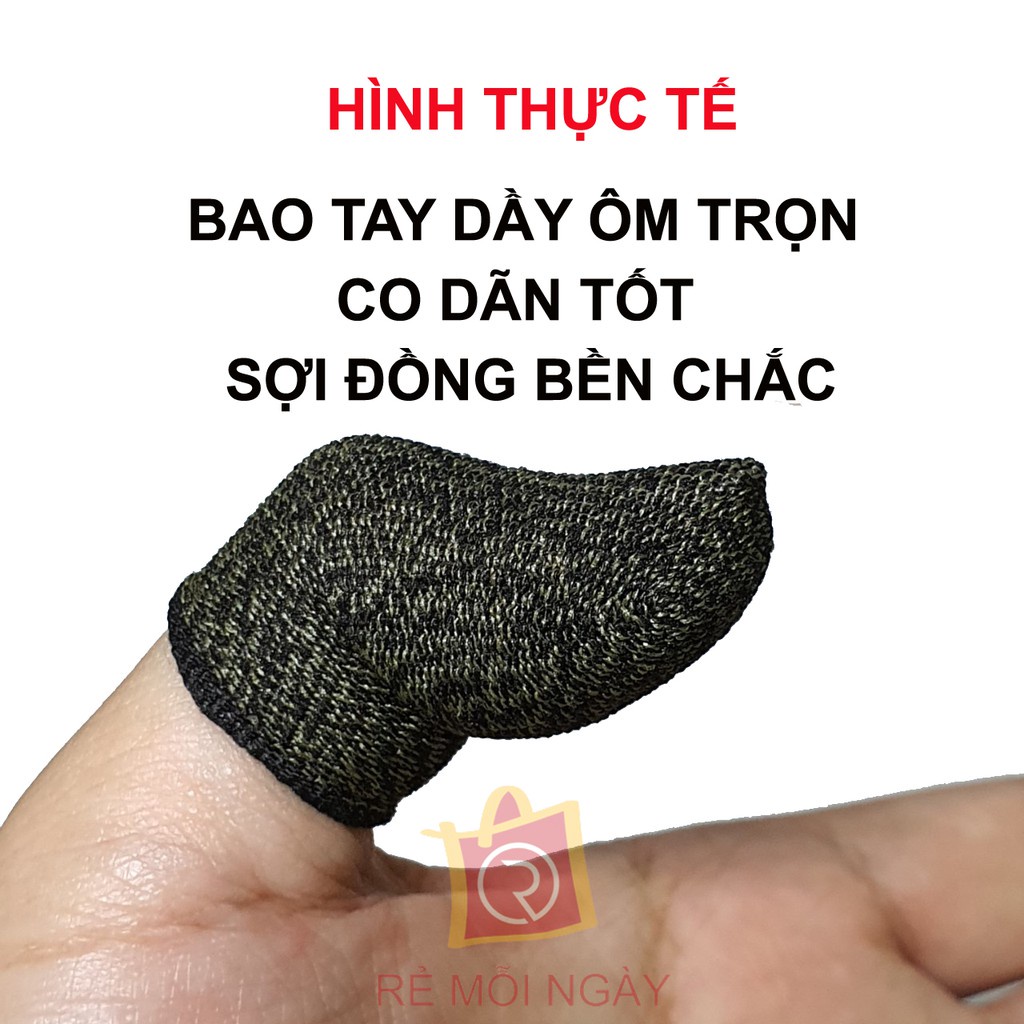 Găng tay chơi game chống hồ môi siêu nhạy giá rẻ -  Bao ngón tay chơi game bắn súng, PUBG, Liên Quân,... 1 bộ 2 chiếc