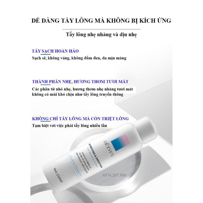 Kem Tẩy Lông DETVFO - HÀNG CHÍNH HÃNG