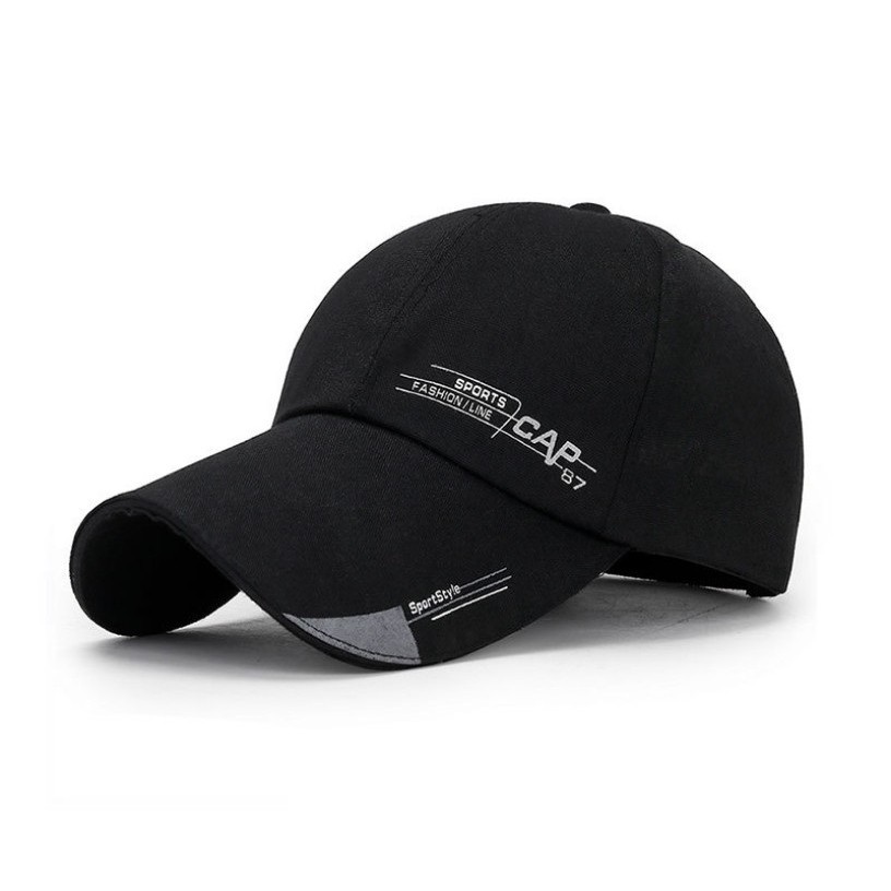 Mũ lưỡi trai Sport Cap khóa đồng cao cấp màu đen