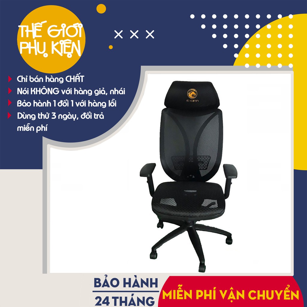 [Hàng chính hãng] Ghế gaming E-DRA Venus EGC211 Black,Ghế game E-DRA Venus EGC211 Black  - Bảo hành chính hãng 2