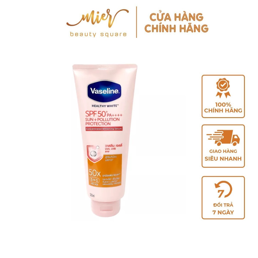 Sữa Dưỡng Thể Chống Nắng Vaseline Healthy White 50X 320ml