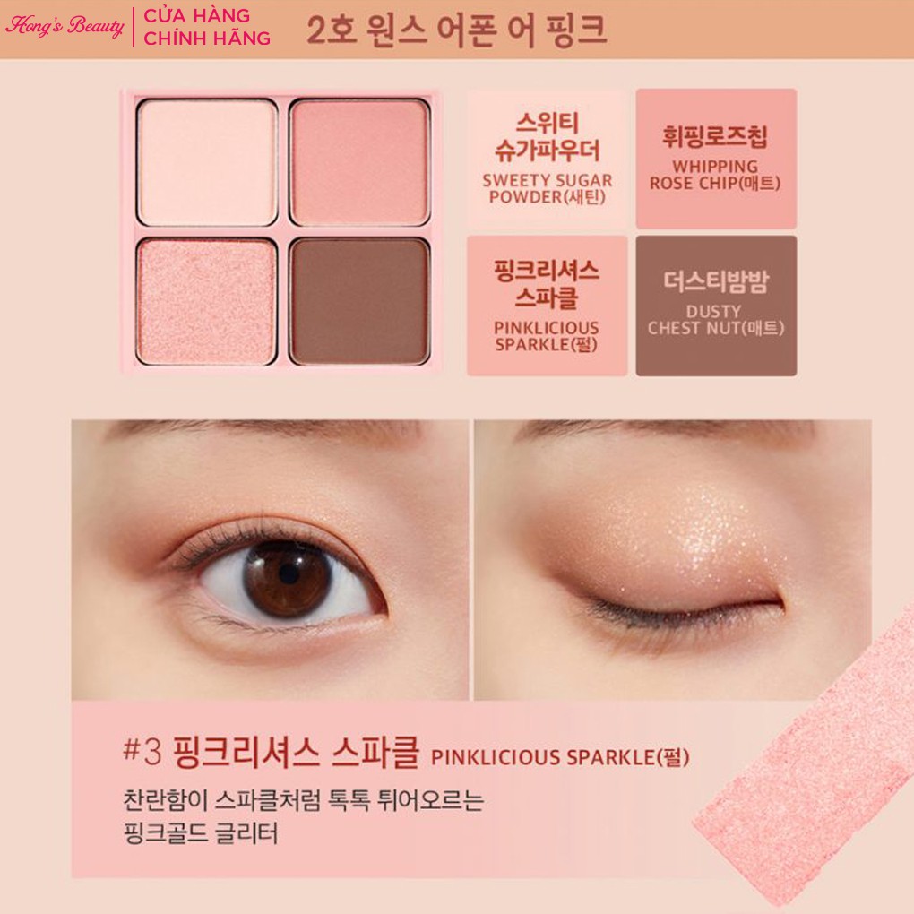 Phấn mắt 4 ô Peripera Ink Pocket Shadow Palette - HONGS BEAUTY