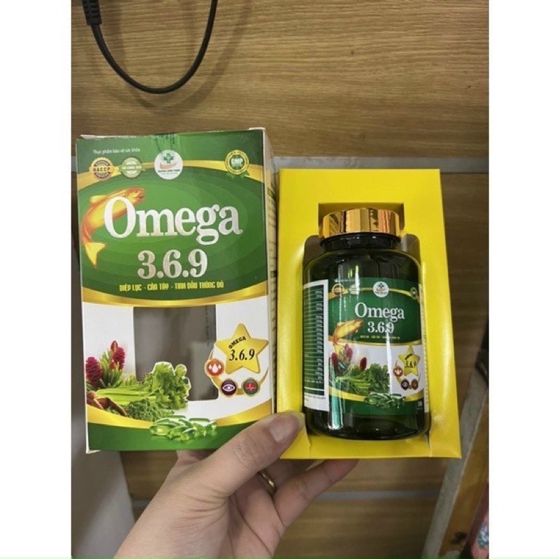 Diệp lục cần Tây Omega 369 Chai 100 viên