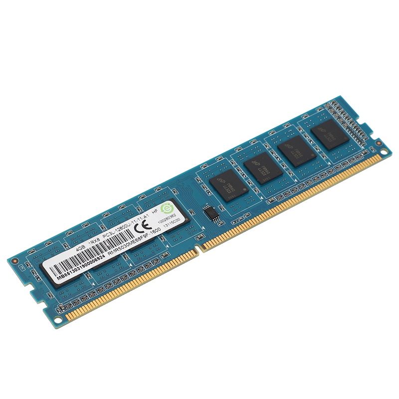 Bộ nhớ máy tính để bàn DDR3 4GB 1RX8 PC3L-12800U 1600Mhz 240Pins 1.35V CL11 DIMM Ram cho Bo mạch chủ Intel AMD