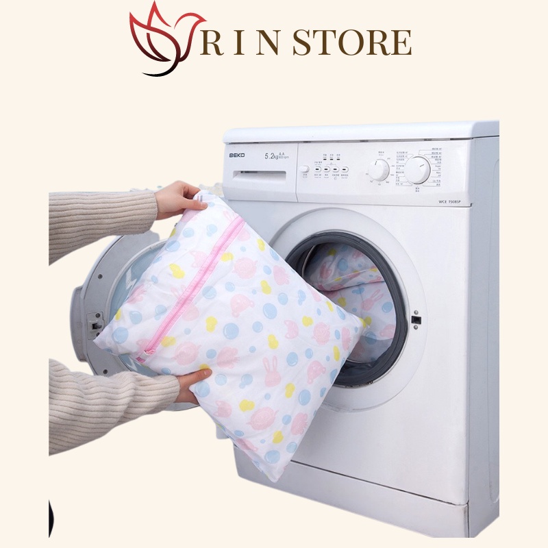 Túi Giặt Đồ Máy Túi Lưới Giặt Quần Áo Áo Ngực Quần Lót Có Khóa Kéo Chắc Chắn Hàng Cao Cấp RIN