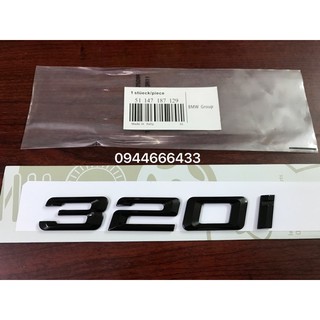 Logo 320i đen , Chữ 320i đen - Tem bmw 320i